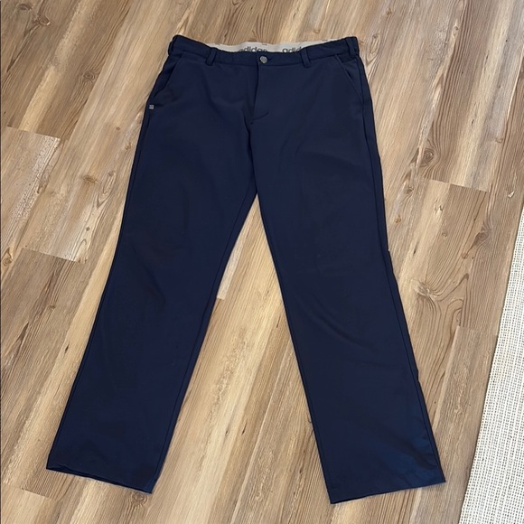 Adidas Blue Dress Pants Straight Leg Flat Front - Picture 1 of 7